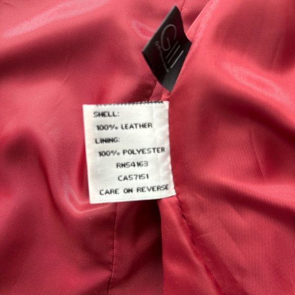 Kenneth Cole Cherry Leather Jacket - Picture 6 of 6